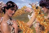 Sir Lawrence Alma-Tadema When Flowers Return painting
